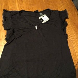 Black short sleeve top. NWT.